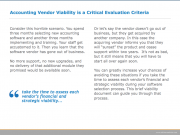 ERP Vendor Selection: How to Assess Accounting Software Vendors Viability